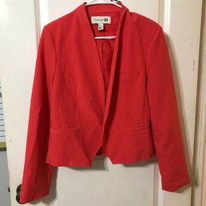 Coral/salmon casual blazer